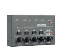DX400 Low Noise 4 Channel Line Mixer For USB Powered Mixer Mobile Phone Live Sound Mixer