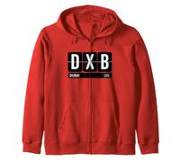DXB Dubai Arab Emirates Travel Airport Code Country Souvenir Zip Hoodie