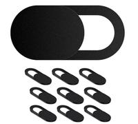 DXBNEZBC 10 Pcs Webcam Cover Slider, 0.027 in Ultra Thin Design, Webcam Cover Slider for Privacy, Suitable for for Laptop, Desktop, Pc, Tablet, Smartphone and More - (Black)
