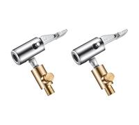 DXBNEZBC 2 Pcs 1/4" Inch Lock-On Air Chuck, Car Air Pump Thread Nozzle Adapter with Threaded Nozzle, Push-On Tire Air Chucks for Car, Motorbike, Bike, Truck Tire Inflation Accessories