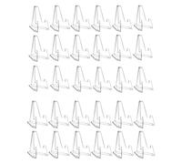 DXBNEZBC 30 Pcs Clear Mini Acrylic Easel Coin Display Stand, Trading Card Display Stand, Mini Card Holder for Cards Coins Medals Handicrafts Collectibles Display, 2.13in Tall