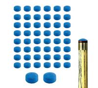DXBNEZBC 50 Pcs Pool Cue Tips, Billiard Tips Leather Blue Diamond Pool Tips Snooker Cue Replacement Pool Stick Tip for Enhanced Grip and Precision for Billiards and Snooker Players