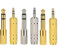 DXBNEZBC 6 Pcs Jack Adapter, Headphone Adapter, 6.35 mm (1/4 Inch) Male to 3.5 mm (1/8 Inch) Female, Audio Stereo Plug Adapter 3.5mm Male to 6.35mm Female Aux to Jack Adapter