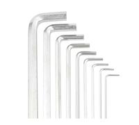 DXBNEZBC 9pcs Alan Keys Sets,Hex Key Wrench kit,L-Shape Hexagon Metric Wrenches Steel Repairing Tool for Home Repair, Silver Tone