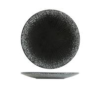 Dxcaicc Dinner Plate 2PCS Japanese Style Ceramic Plates Japanese Calm Atmosphere Very Suitable for Steaks Simple Meals Dish Home Dining Elegant Set Dinnerware,Black White Dots,10inches