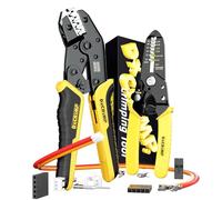 DxCRIMP JST Crimping Tool for Electrical Connectors - Ratcheting Wire Crimper - Crimping Pliers 0.03-0.5mm²(AWG 32-20) for Dupont, JST-SM, JST-VH, JST-PH, KF2510, AMP EI-Serie, Molex Crimp Tool