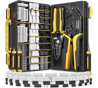 DxCRIMP Micro-Fit 3mm & Mini-Fit Jr 4.2mm Crimping Tool Kit with 48 Types of 2-24 Pin Connectors, 30-20 AWG Ratchet Crimper, Wire Stripper and Extractors, Compatible with