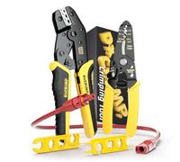 DXCRIMP Solar crimping tool set, crimping pliers for 2.5/4.0/6.0 mm² PV cable, crimp pliers, crimp connector with 2 wrenches and wire stripper for solar plug, solar cable connection