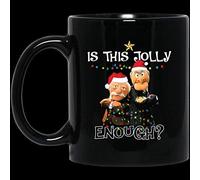 Dxcvbrds Funny Statler and Waldorf Grumpy is This Jolly Enough Lights Christmas Mug 11oz