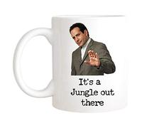 Dxcvbrds Funny Tv Show Mug, Adrian Monk Mug, It's A Jungle Out There,11oz Ceramic Coffee Mug/Tea Cup 11oz