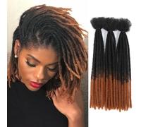 DXdixiu Dreadlock Extensions Synthetic Hair 30 Strands 100% Full Handmade Permanent Loc Extension Hair for Women/Men/Kids Daily Wear & Parties (T30, 12inch)