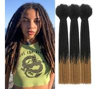 DXdixiu Dreadlock Extensions Synthetic Hair 30 Strands 100% Full Handmade Permanent Loc Extension Hair for Women/Men/Kids Daily Wear & Parties (T27#, 16inch)