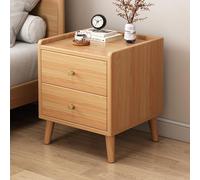 DXDRT Mid Century Modern Nightstand Tall,Modern Bedside Table with Storage Drawers Open Wood Shelf,Vintage Night Stand for Bedroom Dorm Living Room,Original,30cm