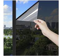 DXDRT One Way Window Film Heat Control Mirror Film Daytime Privacy See Out Not in 99% Anti UV Static Cling Sun Blocking Window Tint for Home and Office,Black Silver,80CMX7M/31.5INX23FT