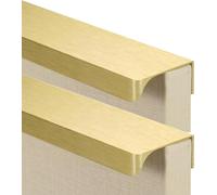 DXEAIN Concealed Kitchen Cupboard Handles,Brushed Gold Kitchen Cupboard Handles,2 Pcs,(Length 400mm)