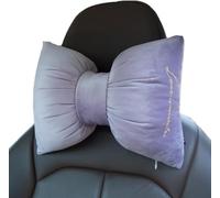 DXEAIN Pillows,Decoration Pillow,Neck Pillow,Headrest,Pillows,Velvet Car Neck Pillow, Bow Headrest Pillow Car Seat Driving Headrest Cushion Bow Pillows Bowknot Waist Lumbar Cushion,(Light Purple)