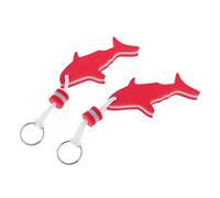DXEHSEUY 2 Pieces Shark Shaped EVA Floating Keychain Keyring Water Key Float Red