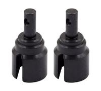 DXEHSEUY 2Pcs Metal Differential Cup Front Rear Dog Bones Part for 1/14 16208 14301 black 12x23mm