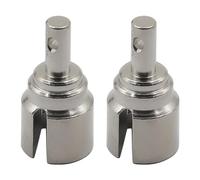 DXEHSEUY 2Pcs Metal Differential Cup Front Rear Dog Bones Part for 1/14 16208 14301 Silver 12x23mm