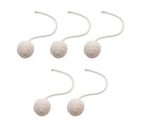 DXEHSEUY 5 Pieces Cat Toys Sisal Ball Self Play for Small Medium Cats Cat Teaser Toys 4.5cm White