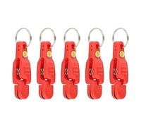 DXEHSEUY 5 Pieces Heavy Tension Snap Release Clips for Weight Boat Fishing Downrigger Red, 4.8cm