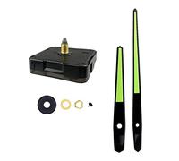 DXEHSEUY DIY Wall Clock Movement Mechanism Hands Set 8mm Thread Non Ticking Fittings, Black Point, 56x56x16mm