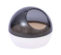 DXEHSEUY Hamster Bath Toilet Clear Bath Container for Mice Squirrels Ferret gray 15.5x12cm