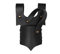 DXEHSEUY Medieval Leather Strap Sword Holder Vintage Style Knight Costume Accessories Black