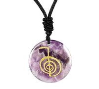 DXEHSEUY Necklace Pendant Cho KU Rei Symbol Jewelry Gifts Vibrant Color for Birthday Purple 3cmx7mm