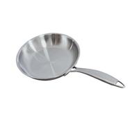 DXEHSEUY Stainless Steel Frying Pan Solid for Induction/Ceramic/Gas Cooktops Home Use Small, Silver