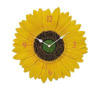 DXEHSEUY Sunflower Wall Clock Silent Non Ticking Waterproof Garden Outdoor Wall Clock
