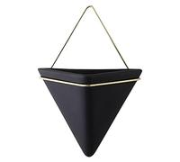 DXEHSEUY Triangle Wall Planter Geometric Wall Mounted Flower Pot Home Decoration Black M
