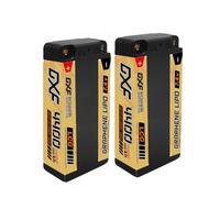 DXF 2 x 2S Short LiPo Battery 4400 mAh 150C 7.4 V Hard Case Golden NGP RC Battery with 5 mm Ball to Deans T Plug for RC Car RC Truck Plane Helicopter Boat Buggy Wing