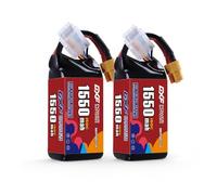 DXF 2Pack 1550mAh 14.8V 150C 4S LiPo Battery XT60 Plug, High Discharge RC Battery for FPV Racing Drone Quadcopter Helicopter Airplane Boat Car Truck Racing Models