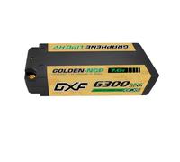 DXF 2S Short Lipo Battery 7.6V 140C 6300mAh HV Gold Hard Shell NGP RC Battery with 5mm Ball for T Plug for RC Car Truck Airplane Helicopter Boat Wing Buggy (1pcs)