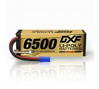 DXF 6500mAh 140C 4S LiPo Battery 15.2V with EC5 Plug - High Discharge Hardcase Battery Pack for RC Airplane Helicopter Quadcopter Drone FPV Racing Car Truck Boat Hobby - 1/8 1/10 Scale Models