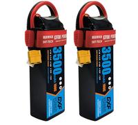 DXF Battery - 2 Packs, 22.2 V, 3500 mAh, 100 C, XT60 Plug, 6S Lipo Perfect for Helicopters, RC Cars and Much More, Lipo 6S Optimised for Trex, Gaui, FPV, and Kyosho Models