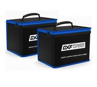 DXF LiPo Battery Safe Bag Fireproof Explosion Proof Storage Pouch for Charging and Storage, Large Capacity Fire Resistant Protective Case for Lithium Polymer RC Battery 2S 3S 4S 5S 6S, 2 Pack