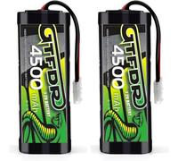 DXF Powerful tamiya rc Nimh 7.2V 4500mAh RC Car Battery for Tamiya, Losi, Kyosho - 2 Pack with Tamiya Connector -rc battery Ideal for RC Cars, Trucks, Boats & Tanks