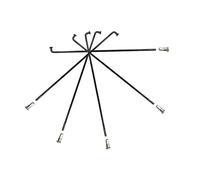 Dxhntskxo 40Pcs 10G Heavy Duty E-Bike Spokes & Nipples, 3.2mm 304 Stainless Steel J-Bend Spokes for Electric Bike & Cargo Bike - Black Industrial Grade Spokes(Length 169mm)