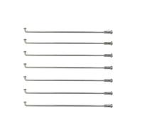 Dxhntskxo 40pcs 9G Heavy Duty Motorcycle Spokes & Nipples | 304 Stainless Steel Silver | 3.5mm Round Body J-Bend | Motocross & Dirt Bike Wheel Rebuild Kit(Length 186.5mm)