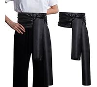 Dxhycc Satin Pirate Sash Medieval Renaissance Large Sash Belt Halloween Costume Waist Belt, Black