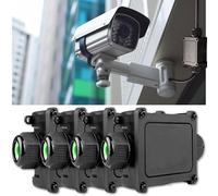 DXIA 4pcs Junction Box Outdoor Cable Connector Cable Protector Outdoor Junction Box Waterproof Protection Box Suitable for Security Equipment Led Displays Street Lights Etc(Black)