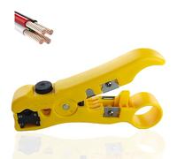 DXIA Cable Stripper Cutter, Wire Stripping Tools, Universal Cable Stripper Cutter, RJ45 RJ11 Network Cable Tool, Crimping Tool for Flat or Round TV/UTP Cat5 Cat6 Wire Coax Coaxial Stripping Tools