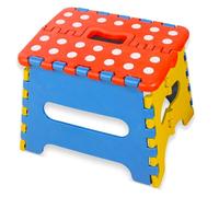 DXIA Folding Step Stool, One Step Plastic Stool, Portable Fold Up Footstool, Enough to Support Adults and Safe Enough for Kids, for Kitchen, Bathroom, Toilet, Caravan, for Children, Adult