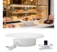 DXIA Rotating Display Stand, Motorized Rotating Display Stand, Noiseless Automatic Usb Revolving Platform, Photography Turntable，Can Rotate Left And Right (white)
