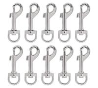 DXiongW 10 Pieces Swivel Eye Bolt Snap Hook Dog Lead Clips 2 Inch Swivel Eye Bolt Snap Hook Spring Loaded Clips Dog Lead Clasp Trigger Clip Clasp for Pet Buckle Carabiner Keyring Home Outdoor