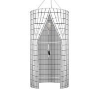 DXJ Shower Curtain Round Polyester Hanging Thermal Insulation Double Zip Portable Corner Shower Curtain Cold Insulation Hanging Privacy Tent