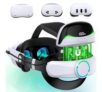 DXKK Head Straps for Meta Quest 3/Quest 3s/Quest 2 with Magnetic Battery- Balanced & Extend 2-3H Time, Adjustment Dials Enhanced Comfort VR Gaming Consoles