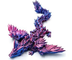 Dxldfks 3D Printed Dragon with Wings, 9" Articulated Winged Dragon for Home Office Decor, Executive Desk Toys